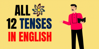 all 12 tenses in English grammar