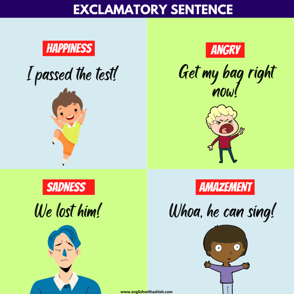 Exclamatory sentence infographic
