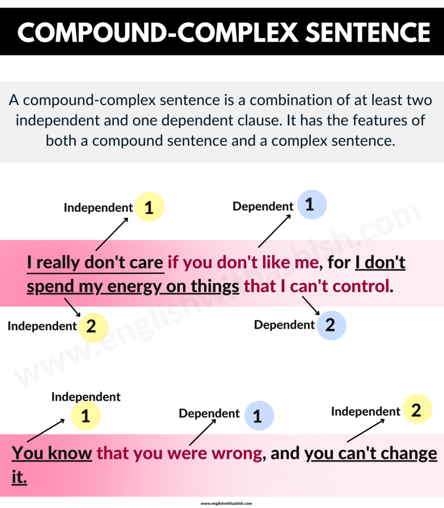 Compound-complex sentence examples